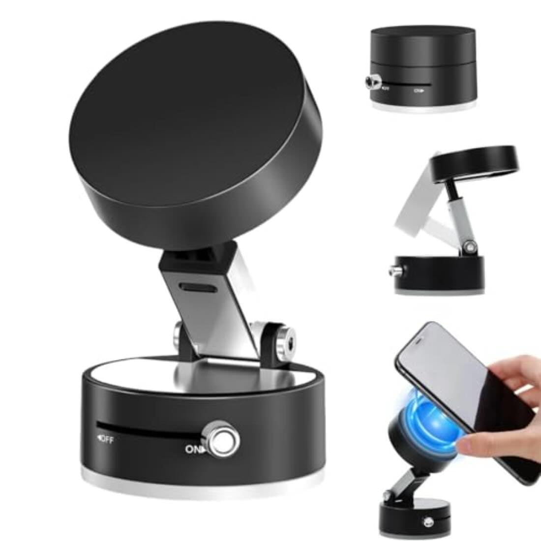 Vacuum Suction Phone Holder β Ultra-Strong Grip & 360Β° Rotatable & Foldable