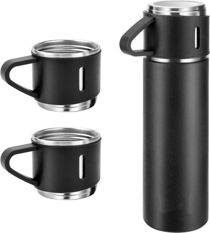 Stainless Steel Insulated Flask Set – Keeps Hot & Cold for 12 Hours