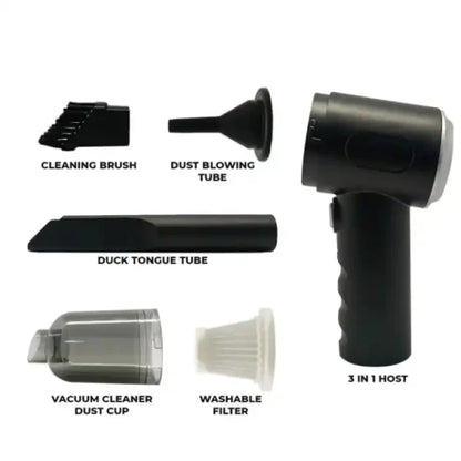 3-In-1 Portable Car Vacuum Cleaner – High Power Handheld Wireless Vacuum for Car, Home & Office