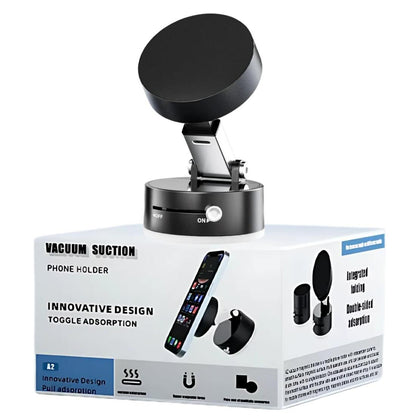 Vacuum Suction Phone Holder – Ultra-Strong Grip & 360° Rotatable & Foldable