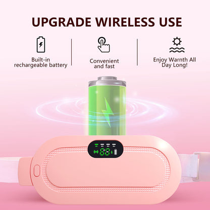 Smart Heating Waist Belt With LED Display | Rechargeable Pain Relief Massager