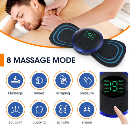 EMS Butterfly Smart Muscle Massager – 8 Modes Portable Pain Relief Device