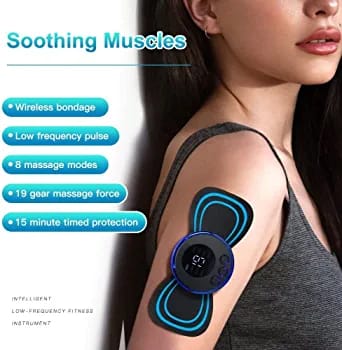 EMS Butterfly Smart Muscle Massager – 8 Modes Portable Pain Relief Device