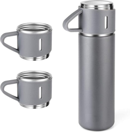 Stainless Steel Insulated Flask Set – Keeps Hot & Cold for 12 Hours