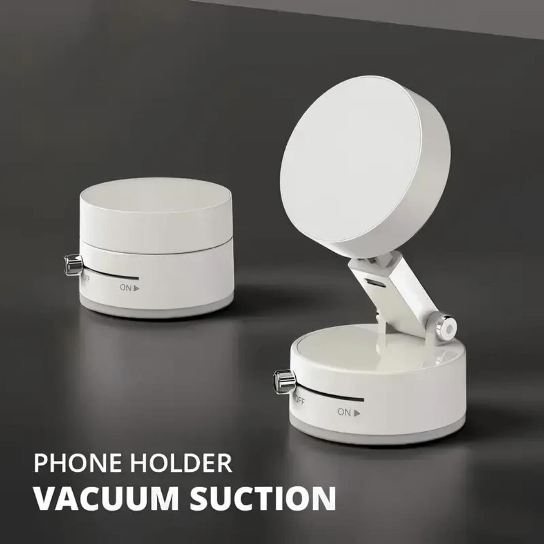 Vacuum Suction Phone Holder – Ultra-Strong Grip & 360° Rotatable & Foldable