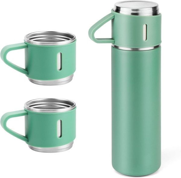 Stainless Steel Insulated Flask Set – Keeps Hot & Cold for 12 Hours