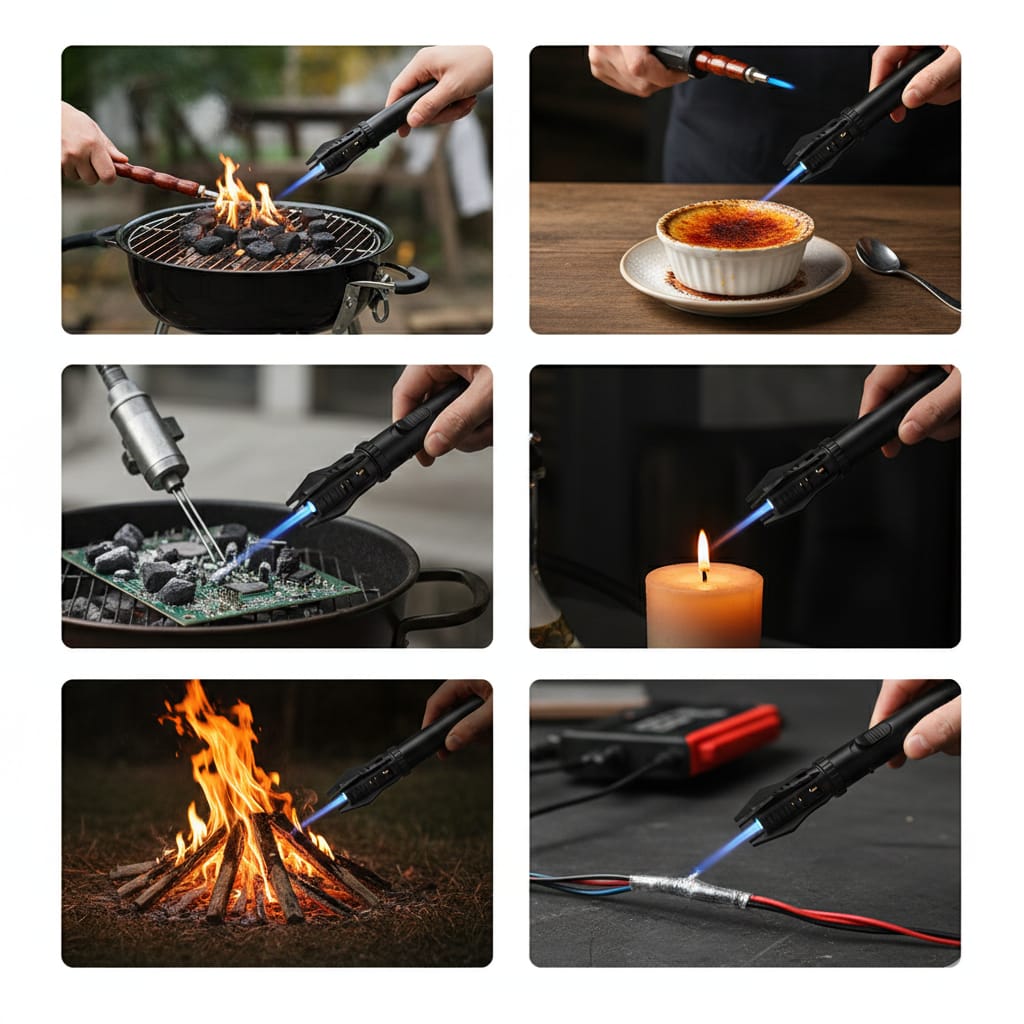 Windproof Gas Flame Lighter – Refillable & Durable