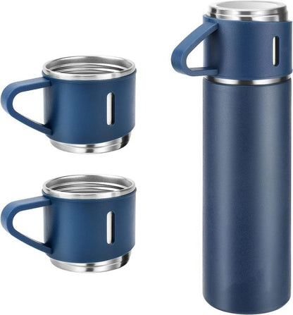 Stainless Steel Insulated Flask Set – Keeps Hot & Cold for 12 Hours